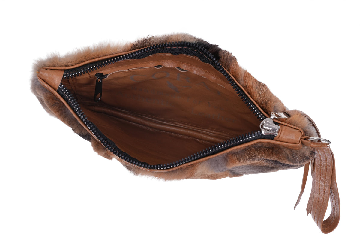 Ginger Fox Fur Clutch