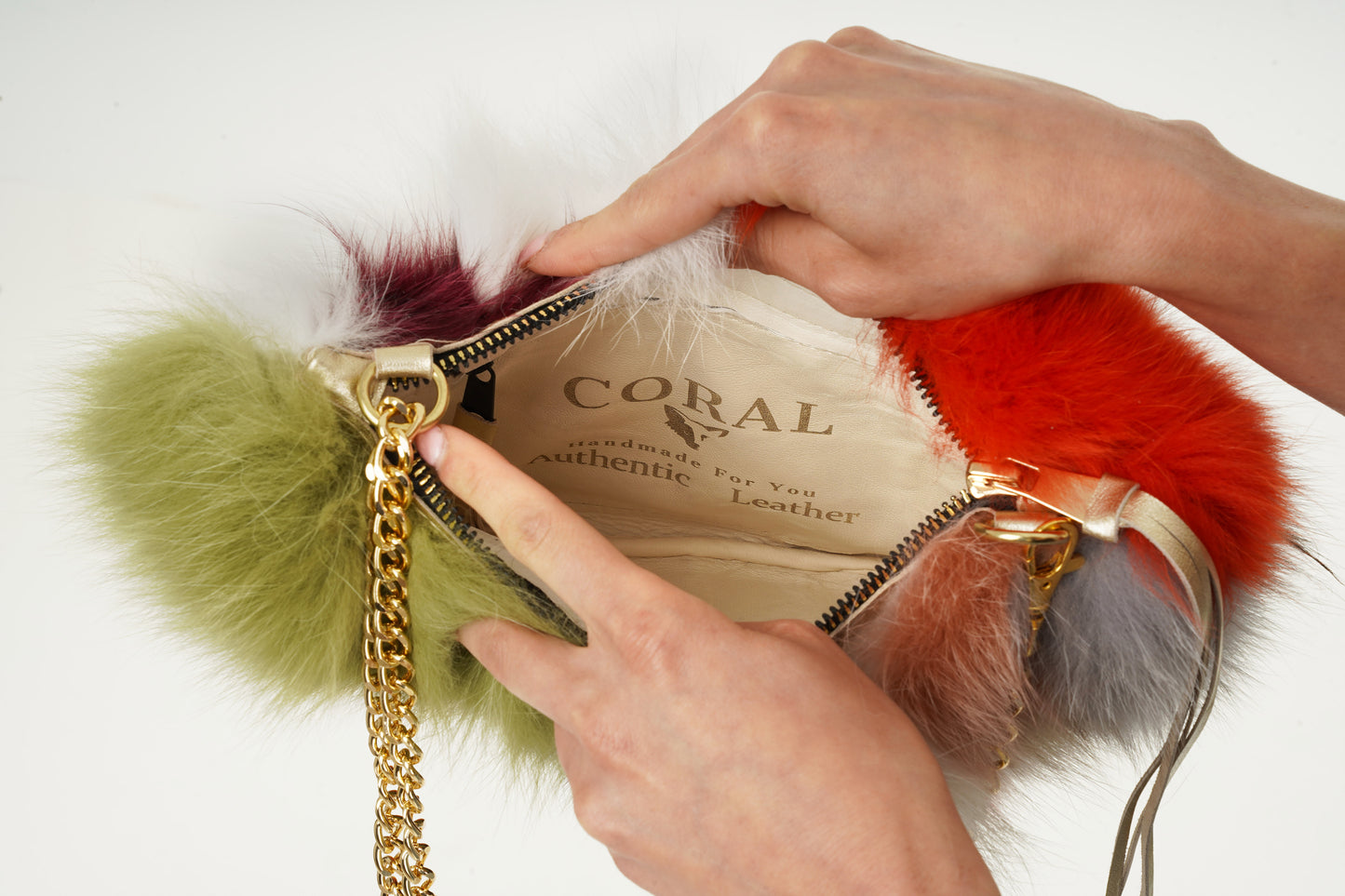 Parrot Pastel Fur Bag