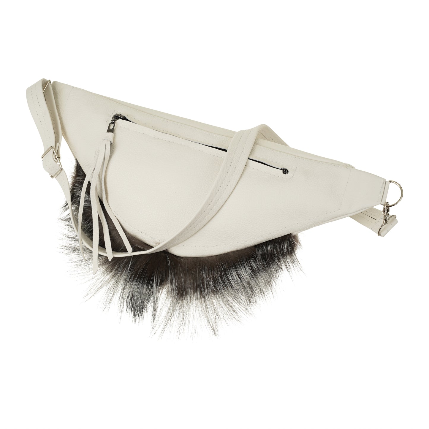 Foxy Belt Bag- White Leather