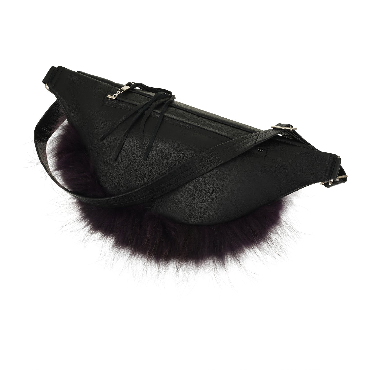 Foxy Belt Bag- Black Leather