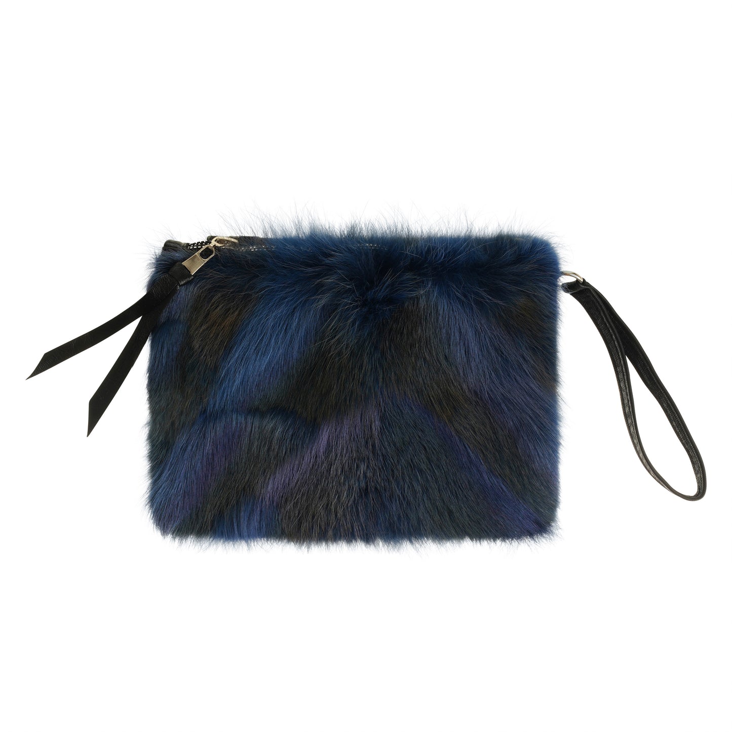Midnight Fox Fur Clutch