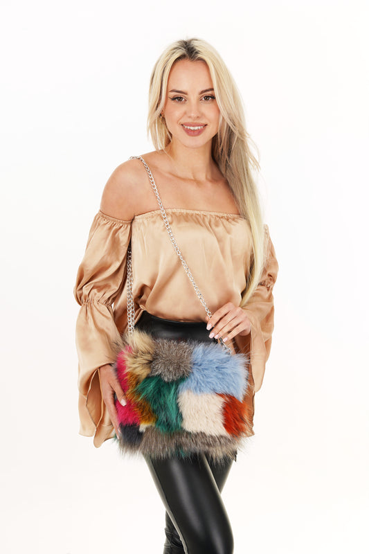 Parrot Pastel Fur Bag