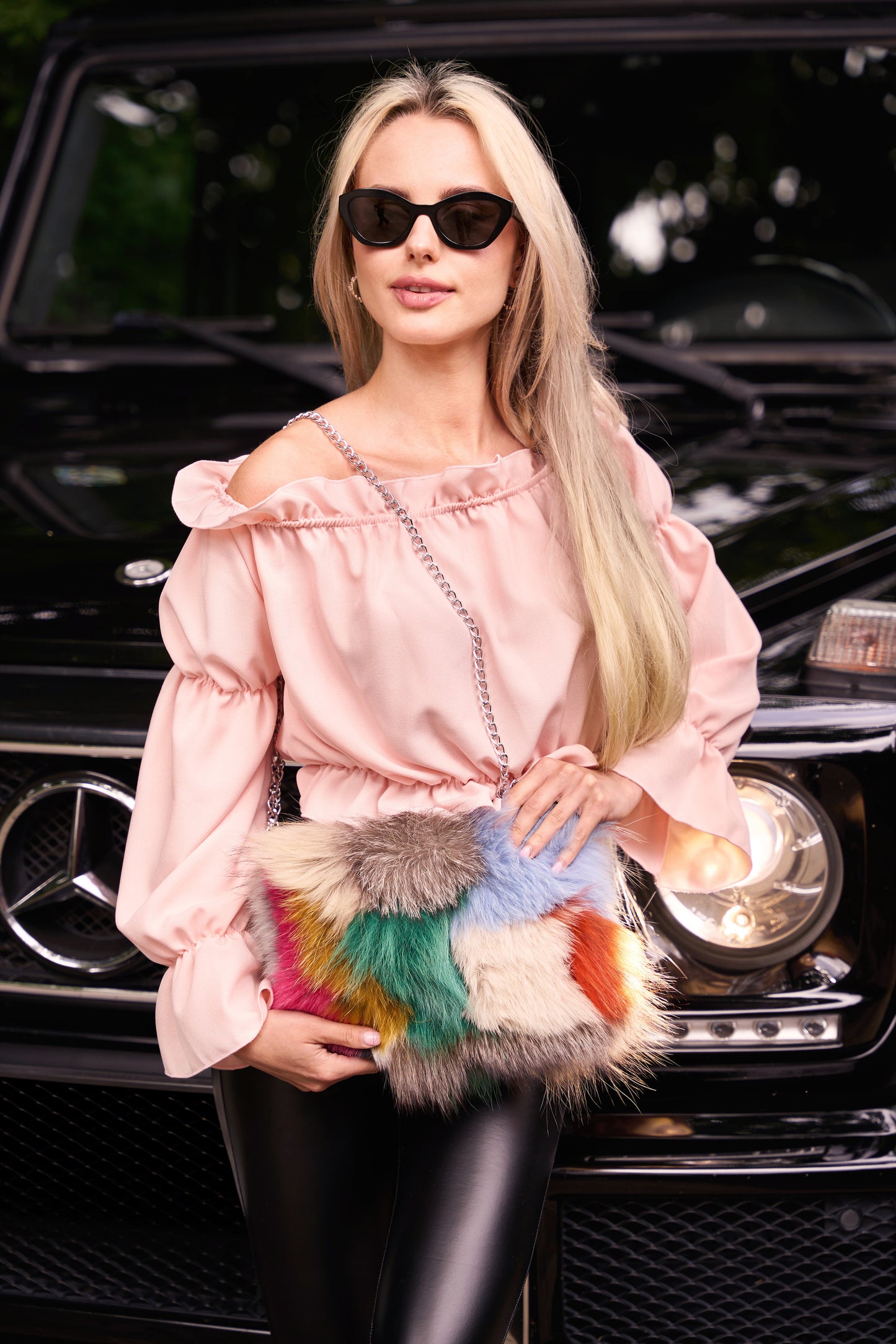 Parrot Pastel Fur Bag