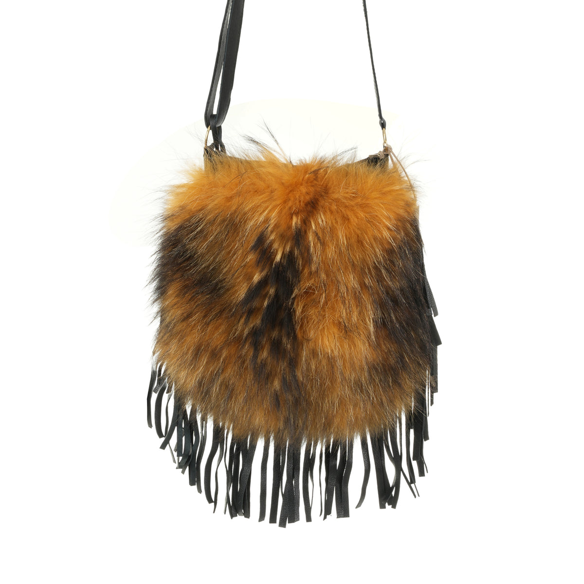 Caramel Raccoon Fur Bag