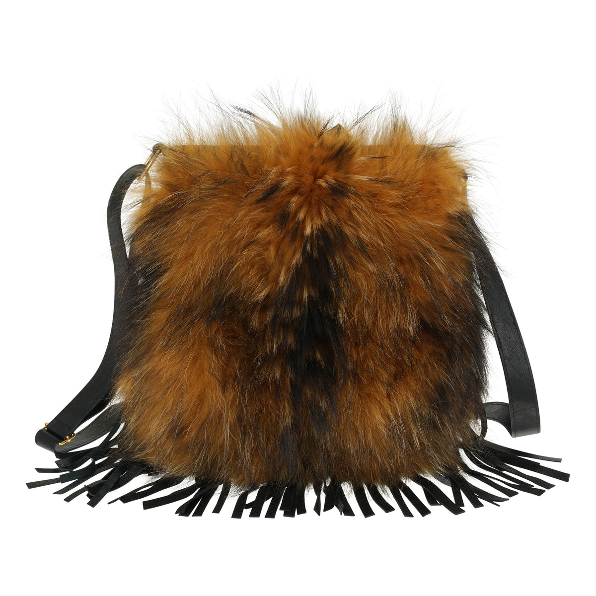 Caramel Raccoon Fur Bag