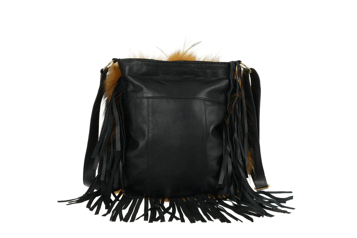 Caramel Raccoon Fur Bag