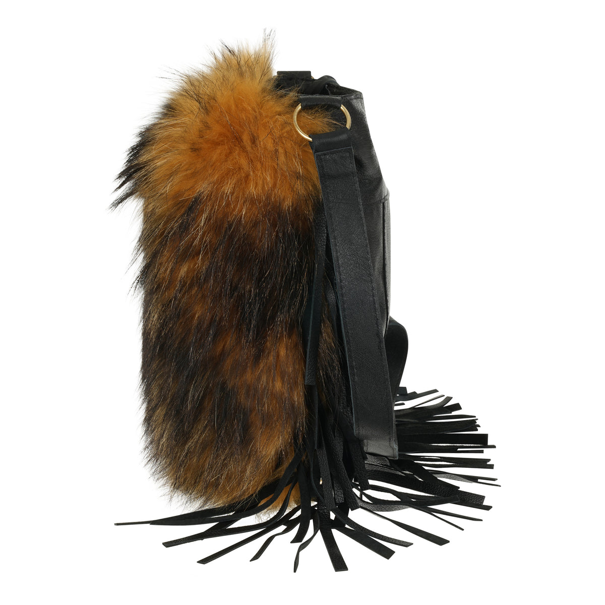 Caramel Raccoon Fur Bag