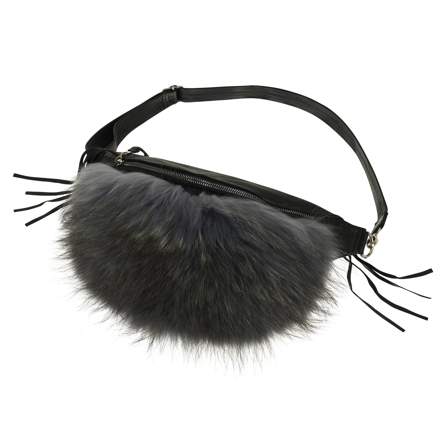 Foxy Belt Bag- Black Leather
