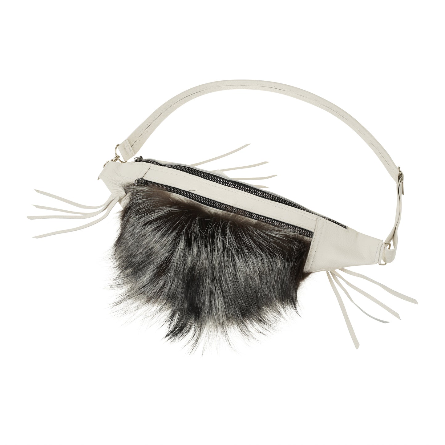 Foxy Belt Bag- White Leather