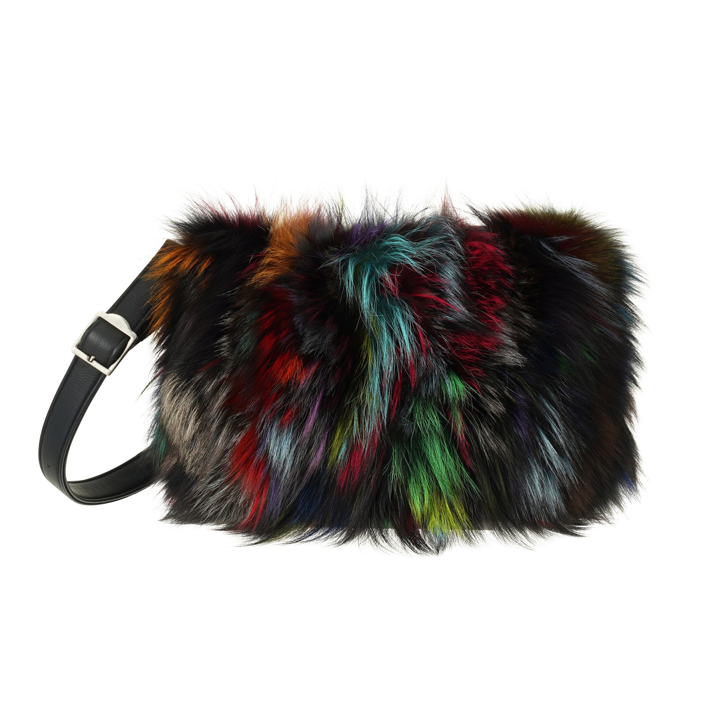 Rainbow Fox Fur Bag