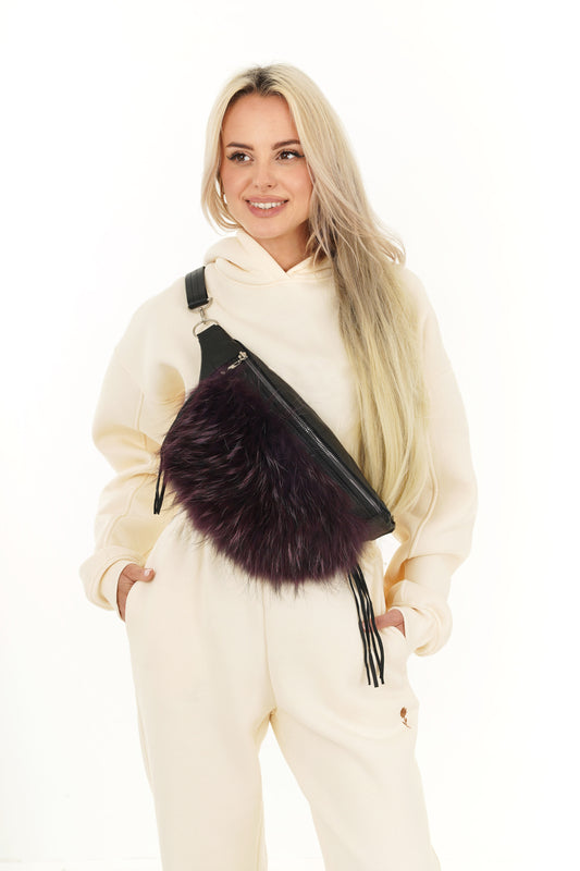 Foxy Belt Bag- Black Leather