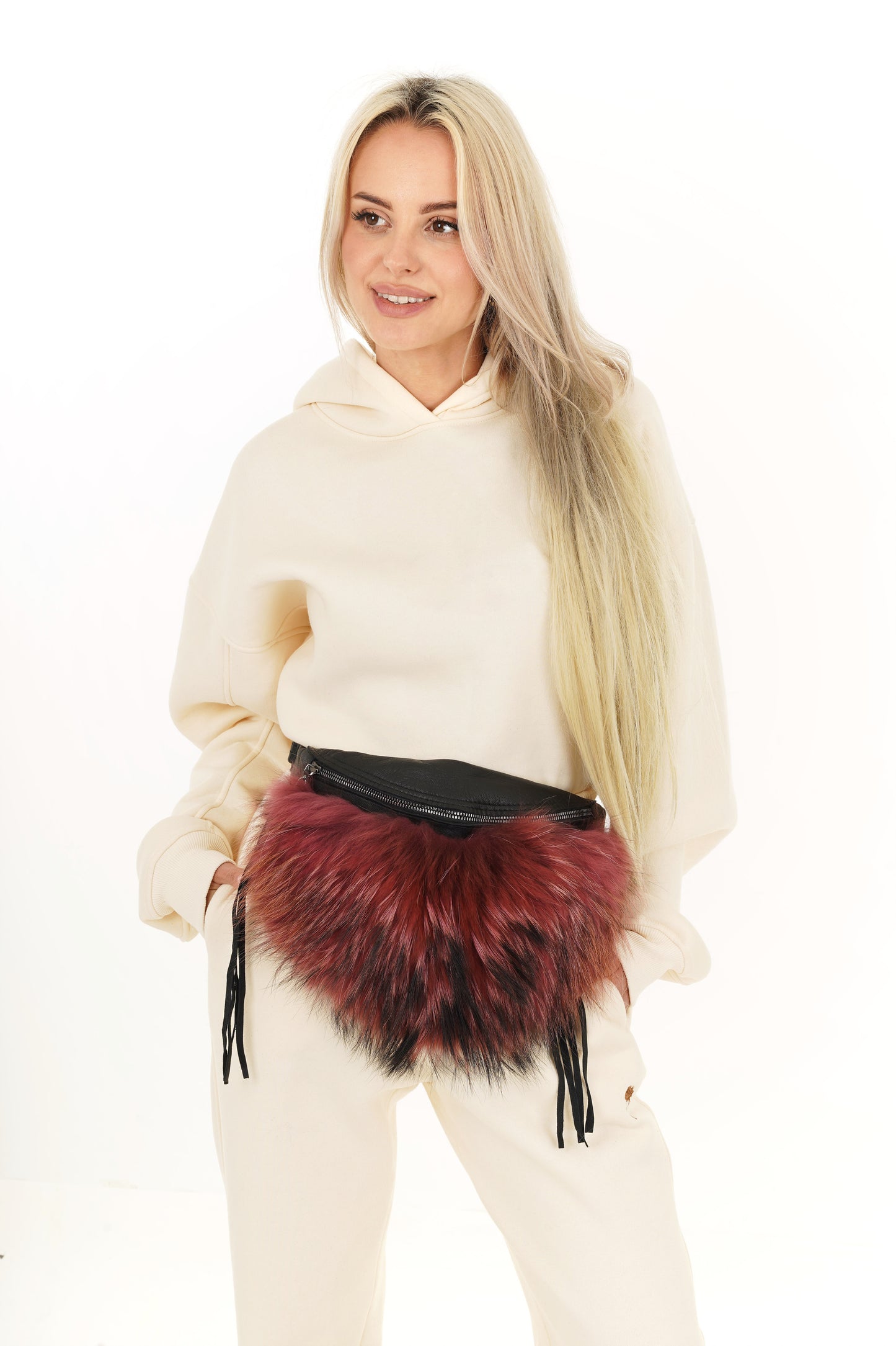 Foxy Belt Bag- Black Leather