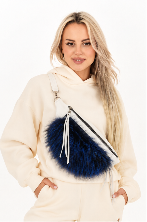 Foxy Belt Bag- Sapphire White Leather