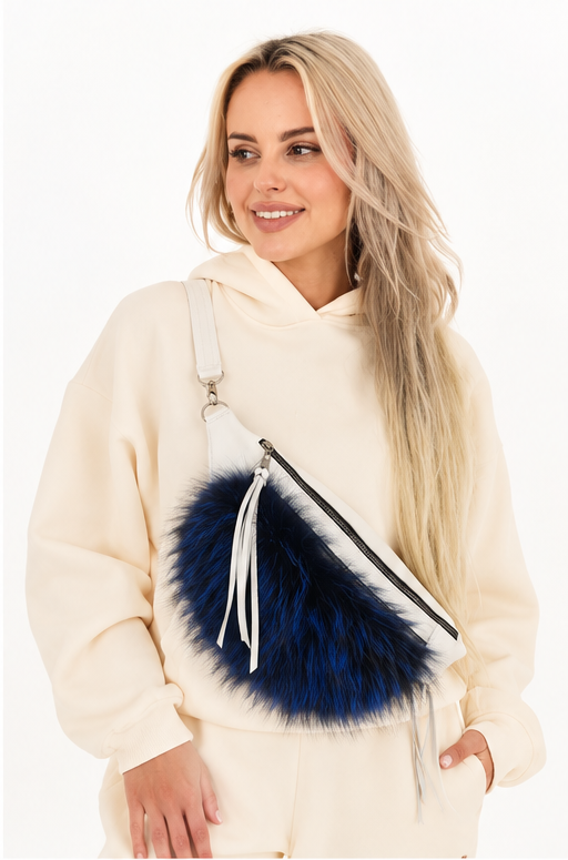 Foxy Belt Bag- Sapphire White Leather